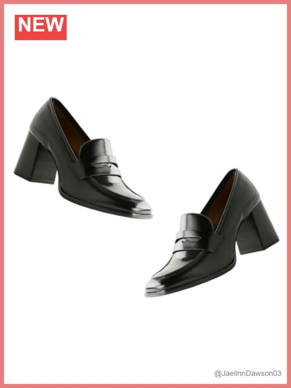 Chunky High Heel Loafer Pumps for Women Square Toe Slip On Block Heel Dress